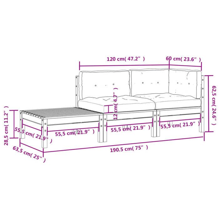 Salon de jardin avec coussins 7 pcs marron résine tressée vidaXL 3222322