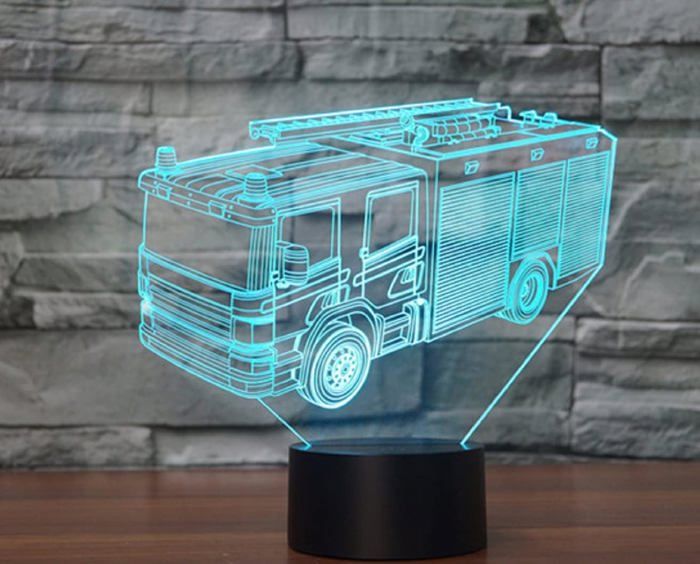 Lampe de chevet 3D avec télécommande en forme d'avion 16 couleurs Illusion de veilleuse en