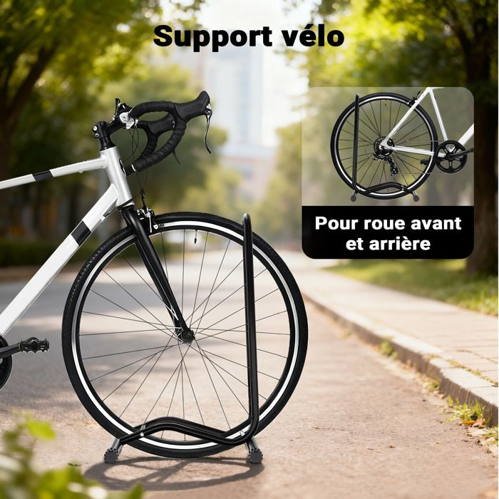 Toboli Râtelier mobile pour 1 vélo, 390 x 350 x 740 mm, Support vélo e