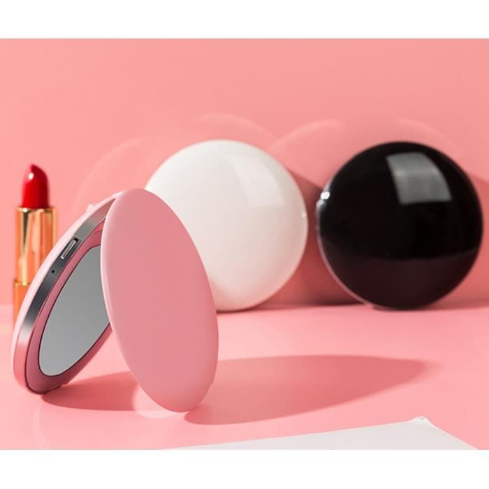Mini miroir de maquillage avec lumière Led, petit, Portable, pliable,  Lumineux, voyage, miroir de vanité rose intelligent, outils de maquillage -  AliExpress