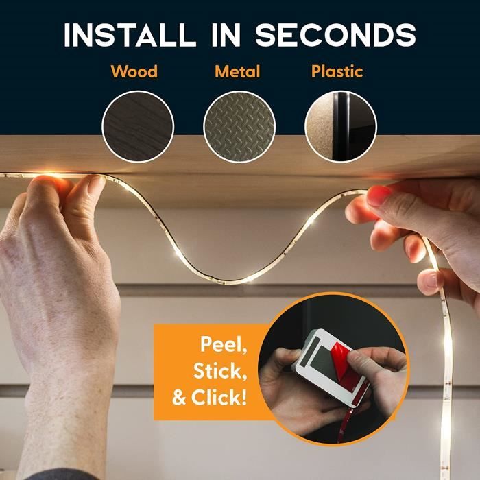 Luminoodle click luminaire sous meuble led innovant 1 m