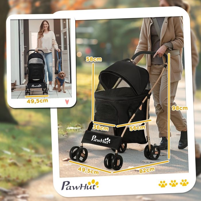 PawHut Sac de transport pour chien caisse pliable pour chien