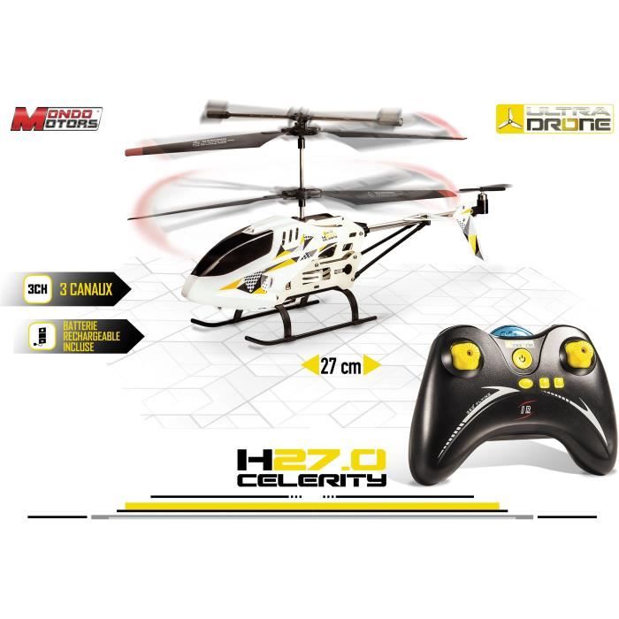Mondo Motors Hélicoptère H22 Smart Ultradrone - Haute Stabilité - 21 Cm