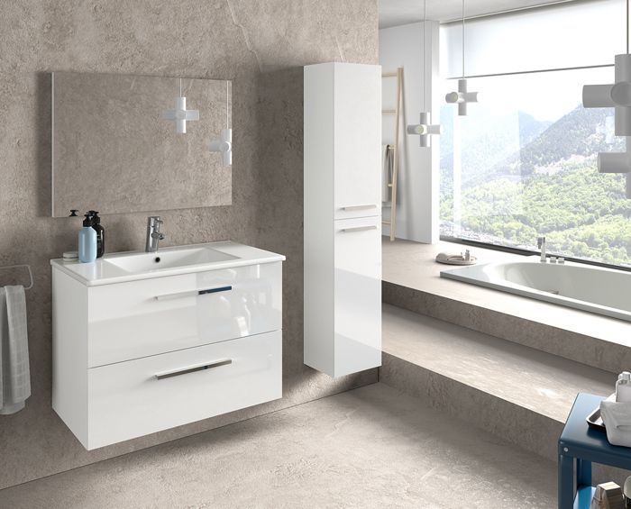 SoBuy Meuble sous Lavabo avec Deux tiroirs Meuble de Rangement pour Salle de Bain Meuble de Salle de Bain Meuble avec lavabo en céramique, Couleur Bois, 61x46x54 cm, BZR172-N