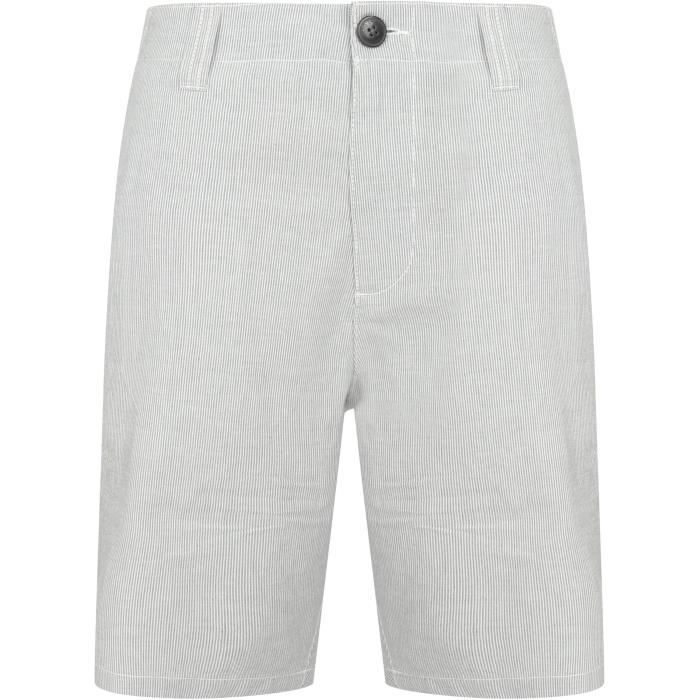 TOKYO LAUNDRY Short Chino à Rayures Bleu Marine Homme