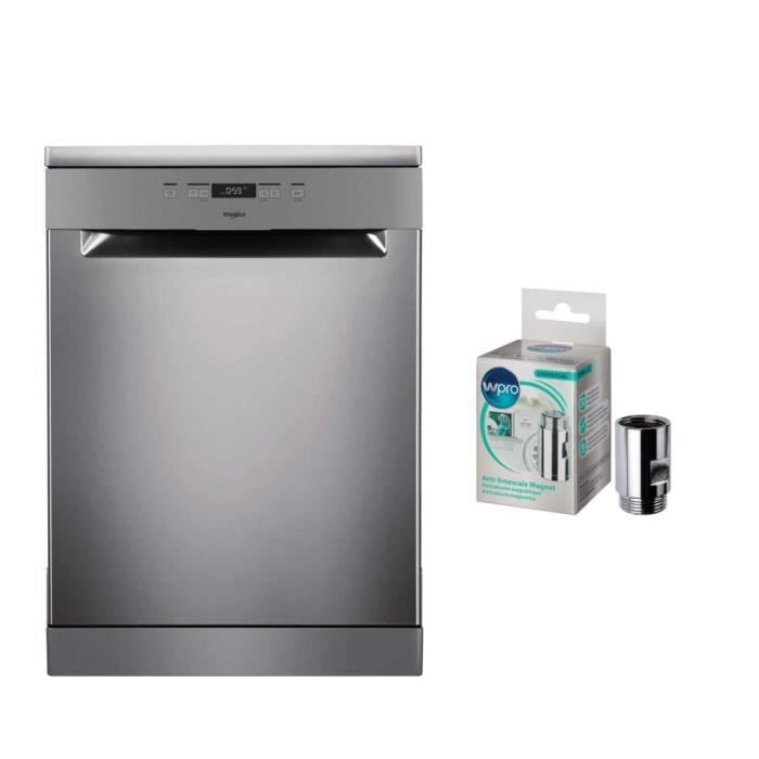 Pack WHIRLPOOL OWFC3C26X - Lave-vaisselle posable -14 couverts - 46 dB-A++ - L 60 cm + WPRO MWC014 - Anti-calcaire magnétique