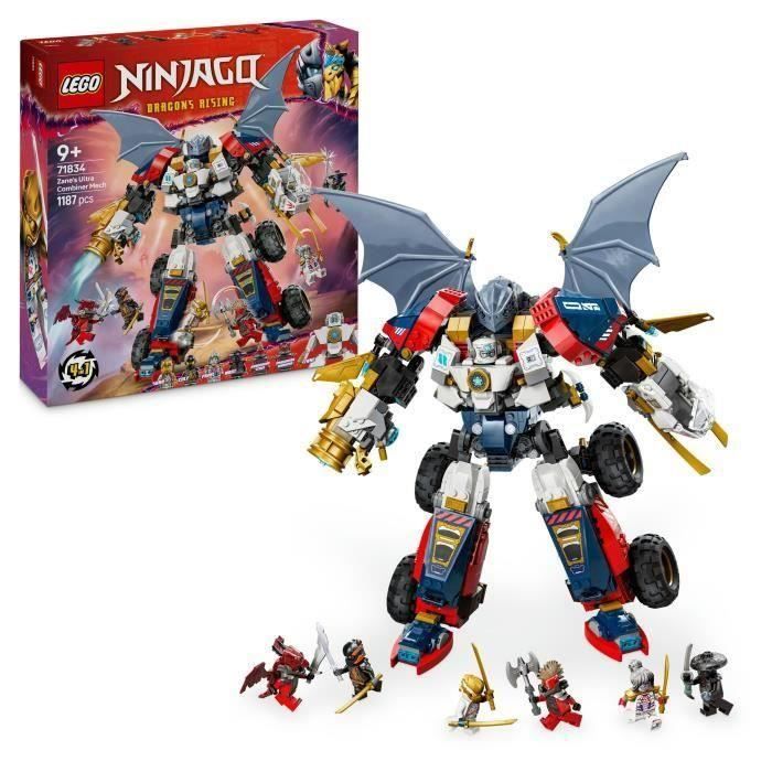 LEGO NINJAGO 71834 Le robot ultra combo de Zane - Jeu de construction 4-en-1 dès 9 ans