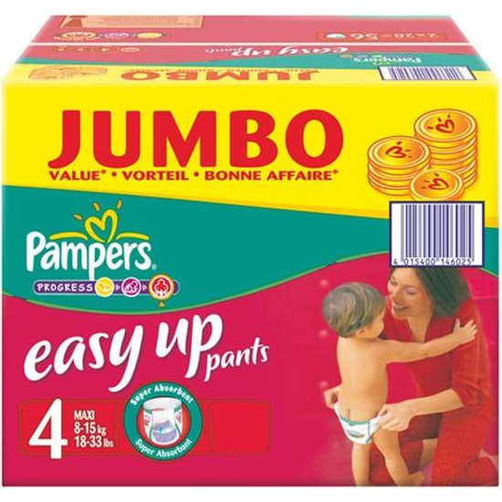 Pampers Easy ups jumbo pack Maxi 56 (4015400293651)