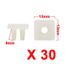 Sourcingmap/® 30 pcs 7mm Plastique Voiture Automobile Fixation Aile Push Rivets Colliers Gris