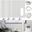 4 Pièces Kit Plaque Fenêtre Climatiseur Mobile, Joint de Fenêtre pour Climatiseur Portable, Tuyau Évacuation TUYAU