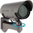 Kabalo Réaliste Caméra Factice Fausse sans fil, Faux Dummy de sécurité CCTV clignotant LED intérieure extérieure Argent-0
