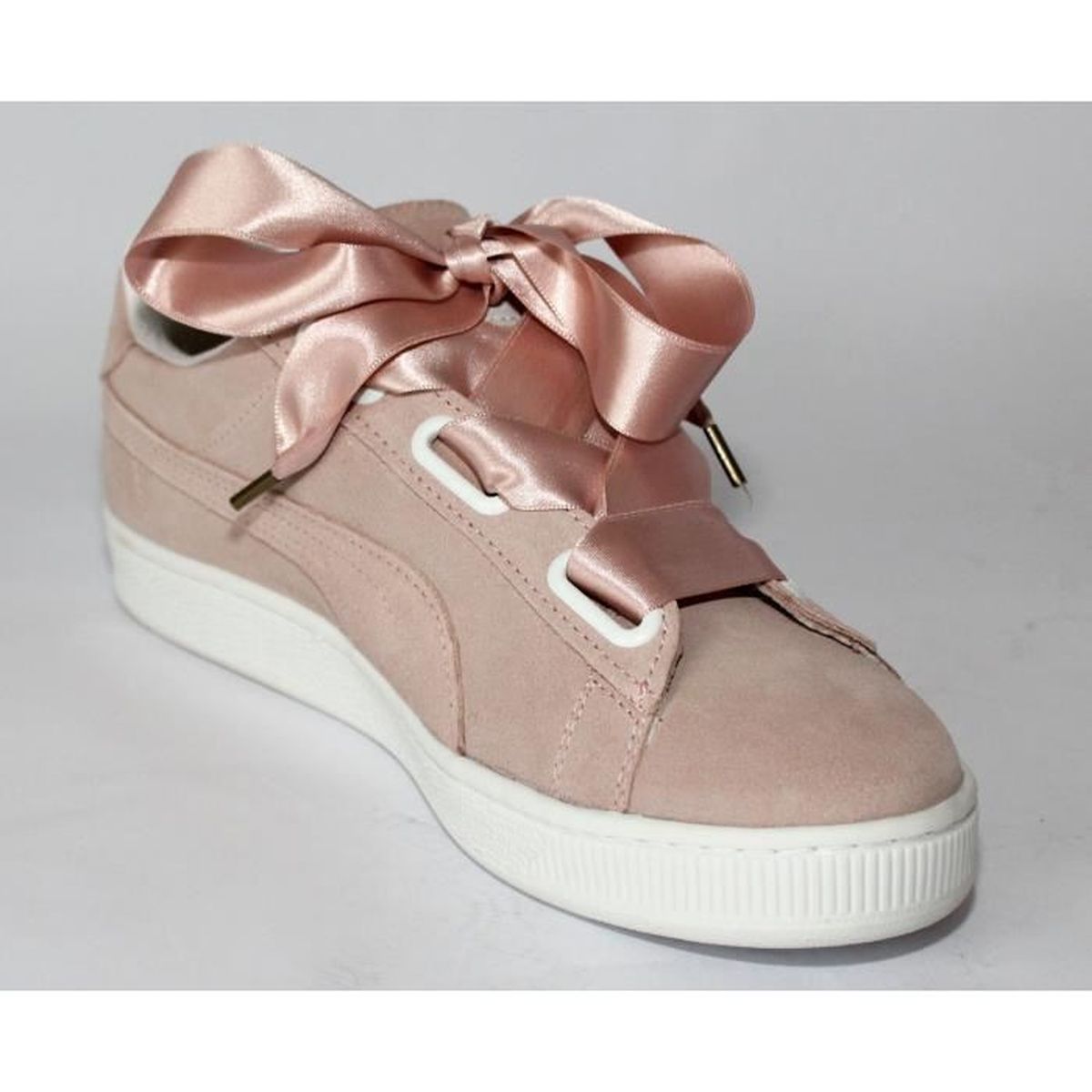 basket puma rose noeud