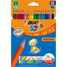 Crayons de couleur - BIC® - Kids Evolution® - 18 pièces - Corps hexagonal - Mine très solide