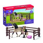Coffret kit de soin pour chevaux andaloux, schleich 42270 Horse Club, coffret figurines pour enfants, dès 5 ans