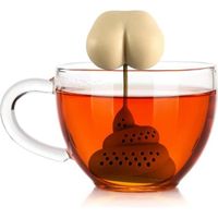 passoire filtre à thé merde forme caca silicone infuseur à thé à brasser conception très drôle cadeau rigolo, boule a thé originale