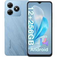Blackview WAVE 8 Smartphone 6.56" 12Go RAM + 256Go ROM 5000mAh 13MP Caméra Téléphone portable 4G Double SIM Android 14 GPS - Bleu