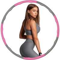 Hula Hoop Adultes - Pneus de gymnastique pour massage, fitness, sport, mise en forme abdominale - 6,8 segments Hoola Hoop détachable