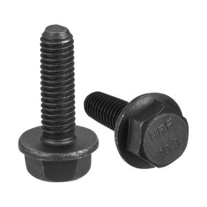 Lot De 20 Boulons à Bride Hexagonale M6x20 – Qualité 10.9, Acier Carbone, Par Uxcell