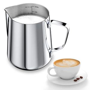 Pichet En Acier Inoxydable Tasse De Lait Pichet Cruche Avec Couvercle Pour Art Du Cafe Latte Pour Cuisine De Bureau Avec Poignee350 Ml Argent 93011688 Pichet En Acier Inoxydable Tasse De Lait Pichet Cruche Avec Couvercle Pour Art Du Cafe Latte Pour Cuisine De Bureau Avec Poignee350 Ml Argent 93011688