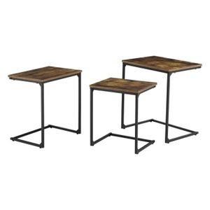 TABLE GIGOGNE Tables gigognes - Marque - Effet bois fonce - Rect
