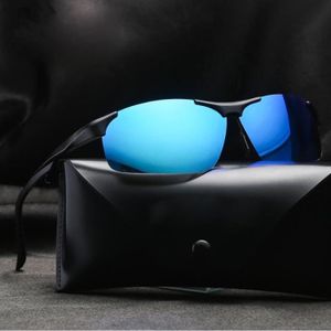 Organgonfand Lunettes De Soleil Homme Métal Lunettes Polarisées Anti-UV400  Pour Conduite Pêche