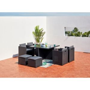 Ensemble table et chaise de jardin Salon de jardin - 8 personnes - MIAMI - Concept Us