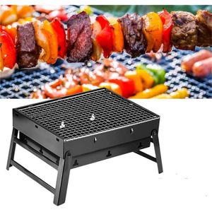 BARBECUE Barbecue portable petite table à manger à la maison barbecue à charbon pliable, camping et pique-nique (43 * 29 * 23cm)