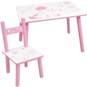 TABLE ET CHAISE FUN HOUSE - Table licorne h 41,5 cm x l 61 cm x p 
