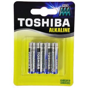 PILES TOSHIBA Piles Alcaline AAA LR03 - (Pack de 4)