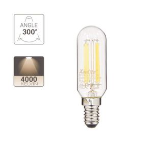 VINBE Ampoule LED E14 T25 ampoule tubulaire pour hotte aspirante, 4W = 40W,  blanc chaud 2700K, pour réfrigérateur congélateur/micro-ondes/hotte, lot