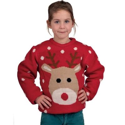 Pull De Noël Enfant Garçon Fille - Motif Renne, Bonhomme De Neige, Doublure Polaire Chaud Pour Hiver