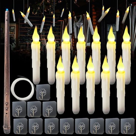 Bougies électriques Sans Flamme Suspendues 12 Bougies LED Avec Télécommande Baguette - Flottantes, Sans Flamme Deco Interieure Pour Noel Halloween 97225344 Bougies électriques Vacillantes Bougies électriques Sans Flamme Suspendues 12 Bougies LED Avec Télécommande Baguette - Flottantes, Sans Flamme Deco Interieure Pour Noel Halloween 97225344 Bougies électriques Vacillantes