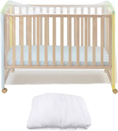 Moustiquaire Pour Berceau Universelle Liemuao Avec Pare-Soleil Et Fermeture Éclair - Gris