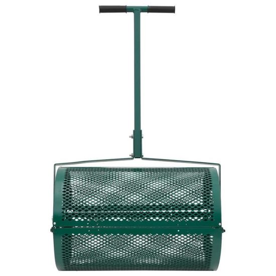Scarificateur Gazon Épandeur à Compost Outsunny 75L - Poignée Réglable - Pour Pelouse Et Jardin - 70x40x112cm Rolleur à Pelouse