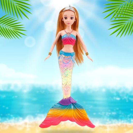 Barbie Poupée sirène avec lumières Arc-en-Ciel DHC40 - Cdiscount Jeux -  Jouets