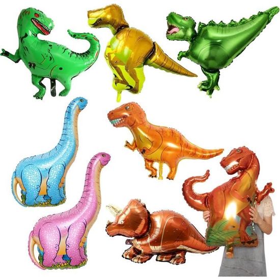 Lot De 15 Ballons Dinosaures - Anniversaire - Vert, Orange, Bleu Lot De 15 Ballons Dinosaures - Anniversaire - Vert, Orange, Bleu