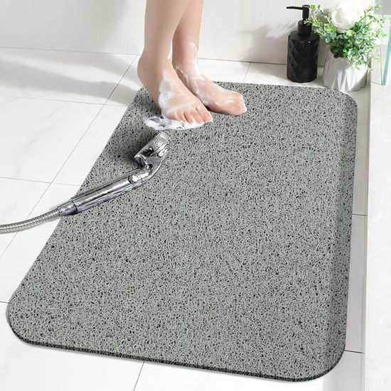 Tapis de Bain carré antidérapant à ventouses - Durable et élégant - Tapis de Douche antidérapant