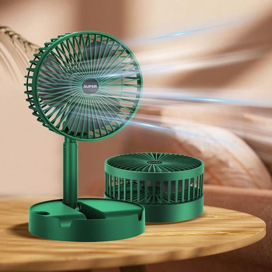 Ventilateur portable - ZERONE - Modèle pliant - 3 niveaux de vitesse