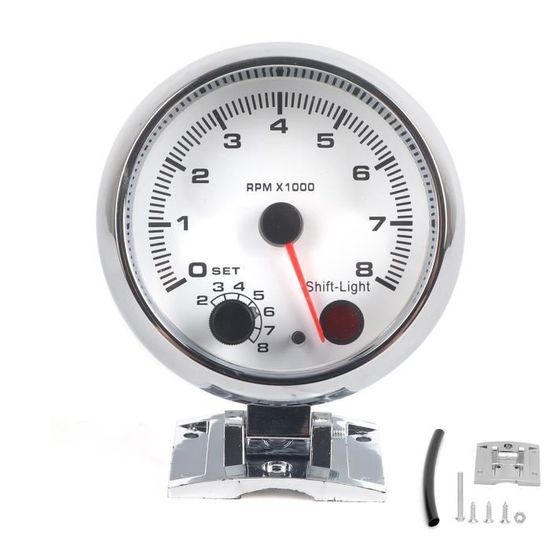 Jauge Tachymétrique Universelle 52 Mm Pour Moteur Diesel 6000 Tr/min - Installation Directe, 12V - Remplacement Facile Pour Tableau De Bord