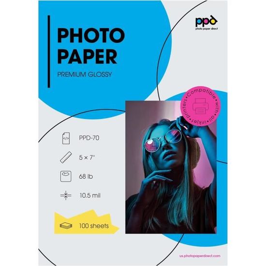 Papier Photo A3 Brillant PRIPA - 40 Feuilles 210g/m² - Imperméable à Séchage Immédiat