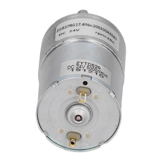 Moteur Réducteur CC GA37RG 12V/24V - Vitesse Réglable 2 à 1000 Tr/min, Arbre 37mm