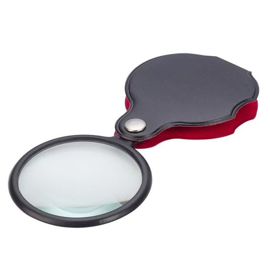 LOUPE,8x RedMini Loupe De Poche Pliable 8x, Portable 50mm, Lecture De Bijoux Loupes