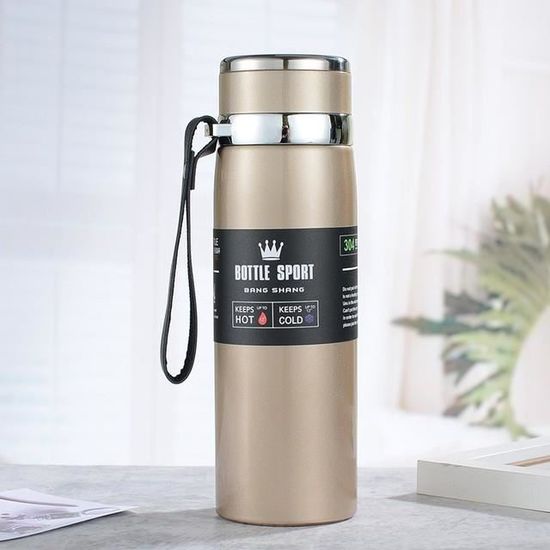 GOURDE BIDON,Silver-800ml--Bouteille de sport de grande capacité en