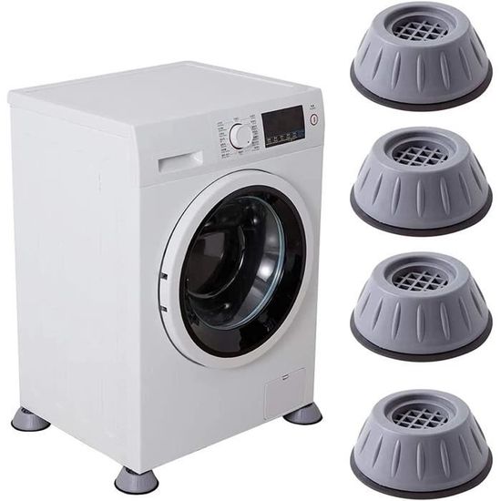 Detrade Support de machine à laver anti-vibration 4pcs, coussinets de  support de machine à laver anti-vibration, support de machine à laver à  réduction de choc et de bruit 4pcs，Tampons antivibration : 