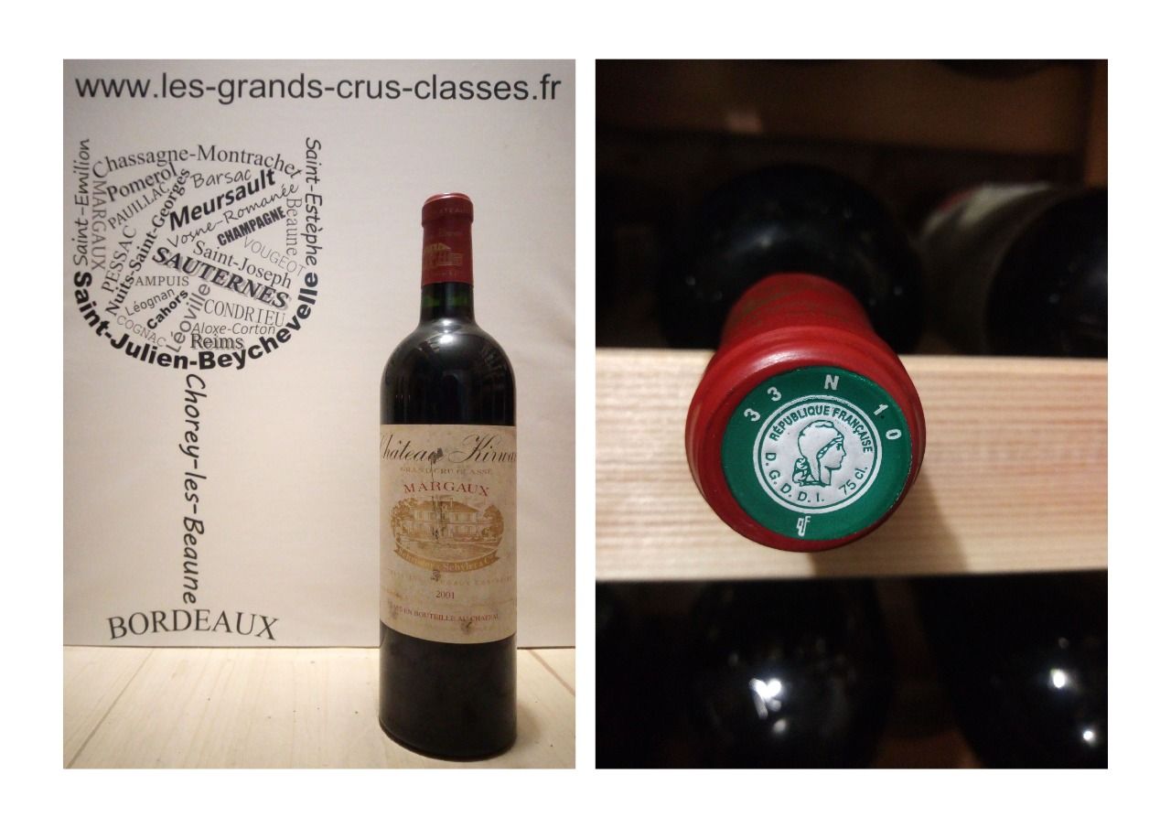 Château Kirwan 2001 - Margaux - 3ème Grand Cru Classé - 1 x 75 cl - Rouge