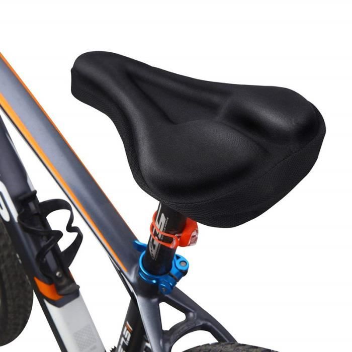 Selle de vélo ergonomique, siège de vélo avec ressort antichoc et système de mousse de poinçonnage, Noir