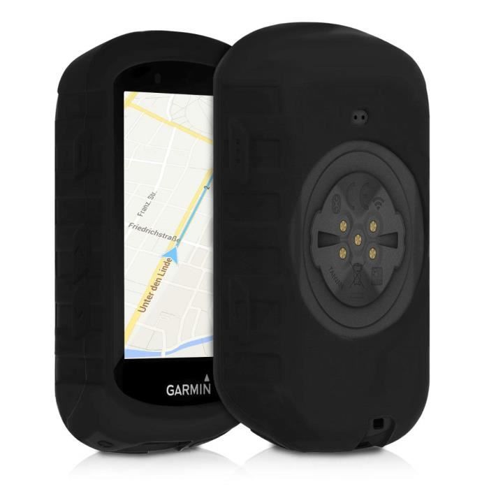 kwmobile Housse GPS vélo - Accessoire pour Garmin Edge 530 - Protection boitier navigateur - Étui en Silicone Noir