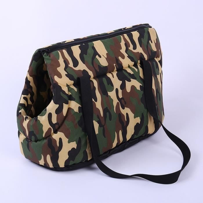 Sac à dos cage de Camouflage pour petits chiens Sac à dos confortable et doux pour chiot - Type Camouflage-S