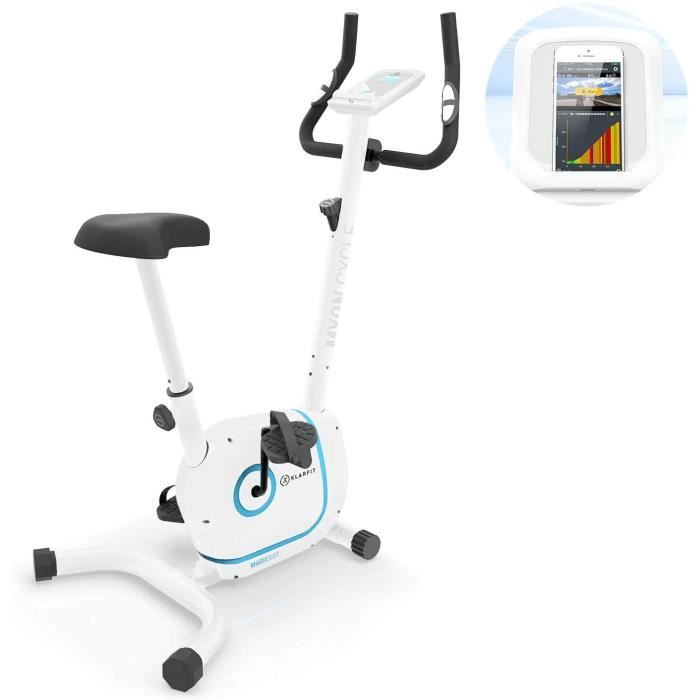 velo d'appartements KLAR FIT Myon Cycle - Vélo d'exercice, Volant d'inertie de 12 kg, Entraînement par Courroie avec48