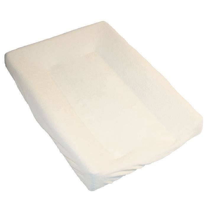 BABYCALIN Housse matelas à langer - Ecru - 50 x 71 cm (Lot de 2)